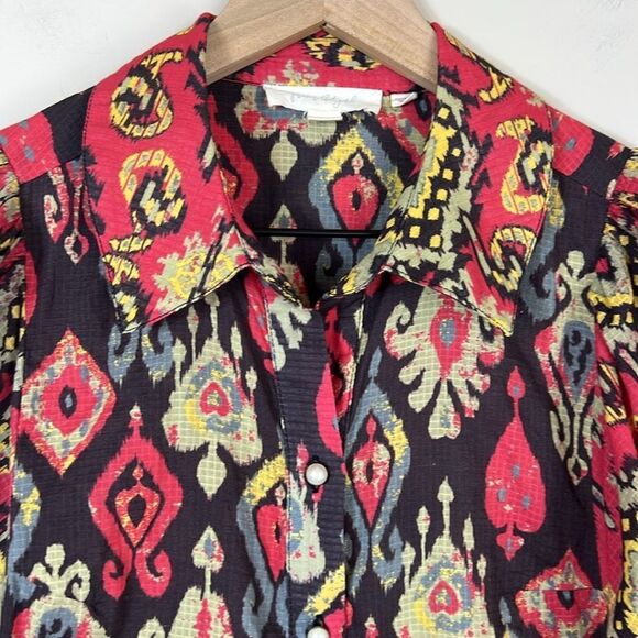 Anthropologie Forever That Girl Top Western Boho Pearl  Blouse Size XS - Picture 2 of 8